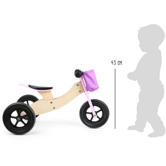 Bici senza pedali Trike Maxi 2 in 1 Rosa a 3 Ruote | Small Foot