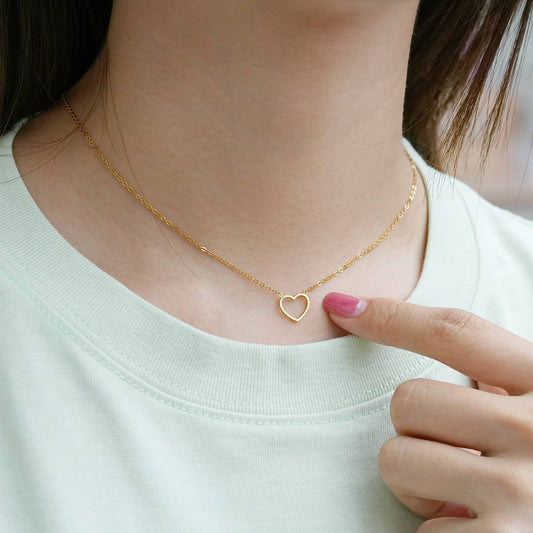 Schmuckgroßhandel - Collana Fine Heart | placcato in oro 18K