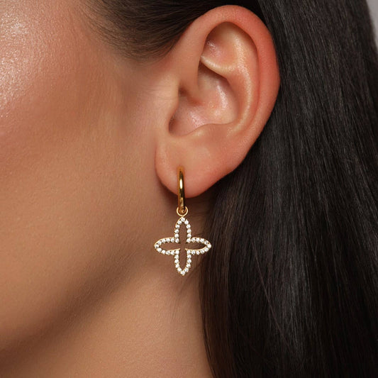 Schmuckgroßhandel - Luxe Fleur Orecchini | placcato in oro 18K