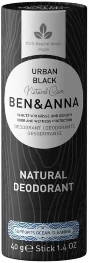 Ben & Anna Soda Deodorant Paper Tube - Urban Black 40g