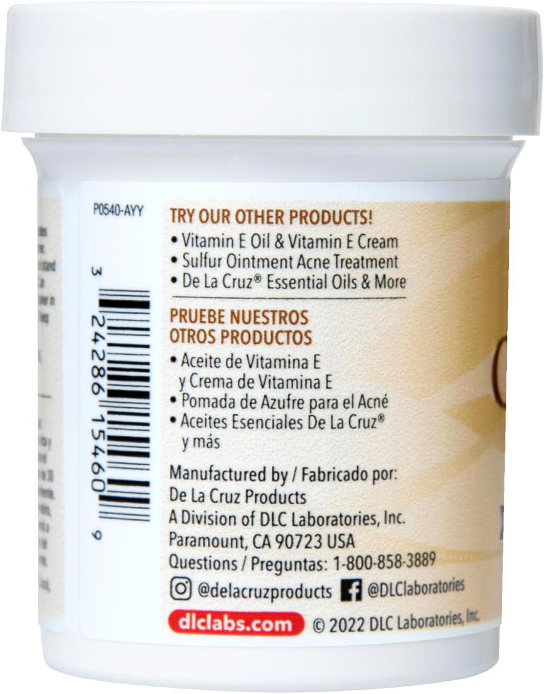 De La Cruz - Coconut Oil, Moisturizer for Hair & Skin 2.2 oz/Aceite de Coco by De La Cruz