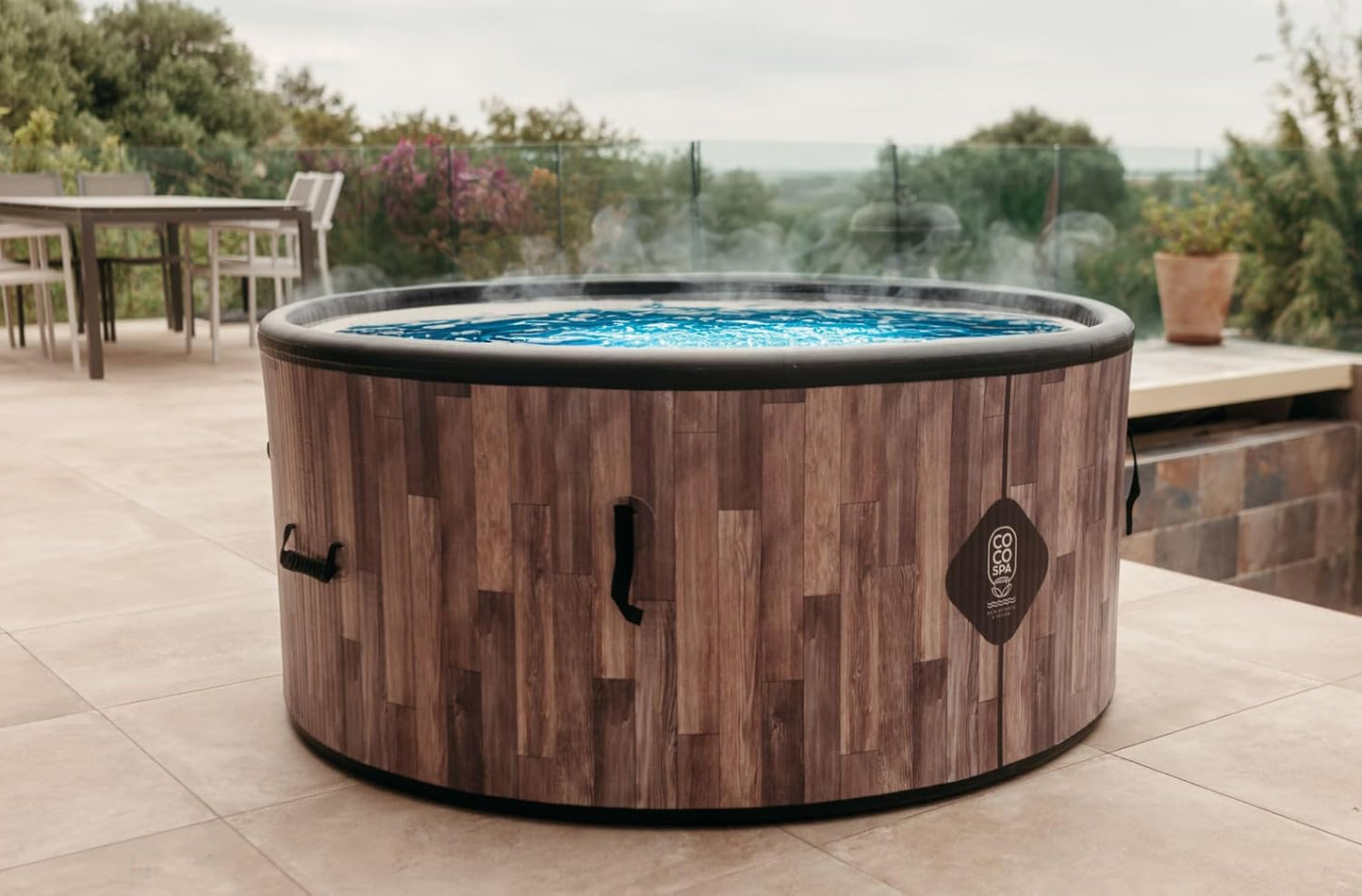 COCO SPA Nordik Spa Gonfiabile - Diametro 150 cm - 800 litri - Motore 2240 W - 2-4 persone - Massaggio 140 getti