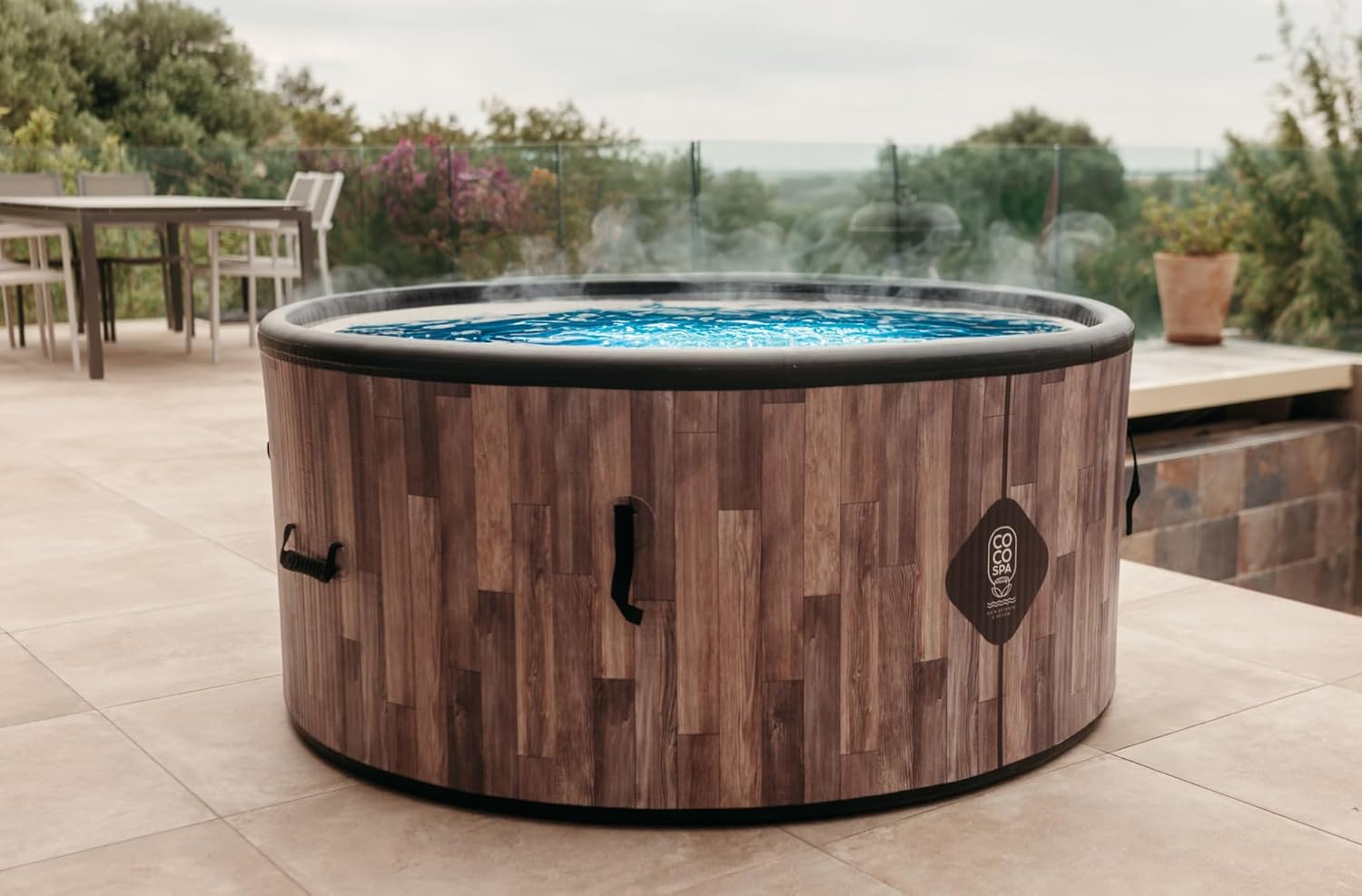 COCO SPA Nordik Spa Gonfiabile - Diametro 150 cm - 800 litri - Motore 2240 W - 2-4 persone - Massaggio 140 getti