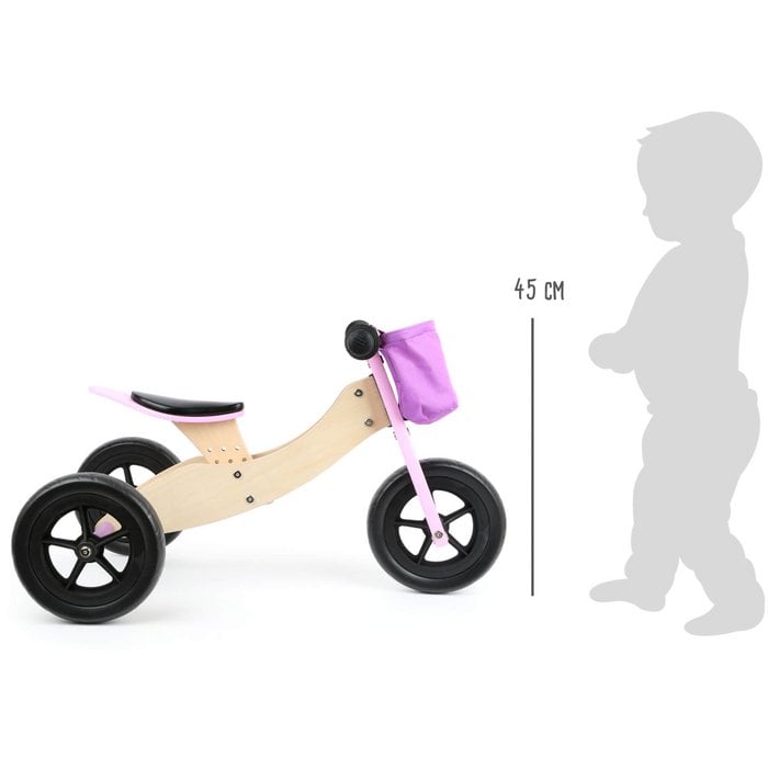Bici senza pedali Trike Maxi 2 in 1 Rosa a 3 Ruote | Small Foot