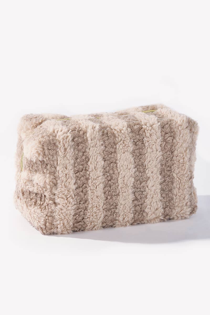 BYREN | ÉLINE L'ATELIER - Astuccio per trucchi Teddy a righe rettangolare CY232JH